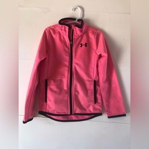 Under Armour Girls 6 fleece lined jacket gym running winter cozy